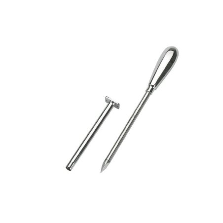Trokar 12 cm  Krom Kaplamalı 2 Kanüllü Ve Metal Kulplu