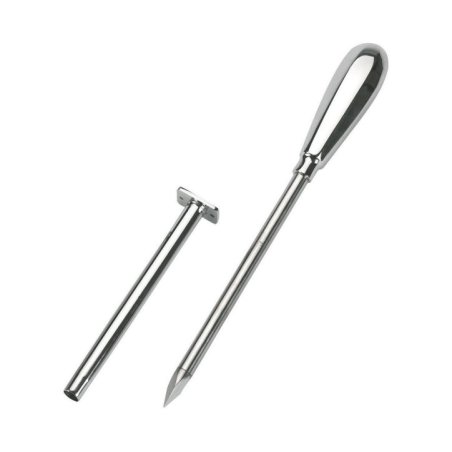 Trokar 12 cm  Krom Kaplamalı 2 Kanüllü ve Metal Kulplu