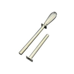 Trokar 12 cm  Krom Kaplamalı 2 Kanüllü Ve Metal Kulplu