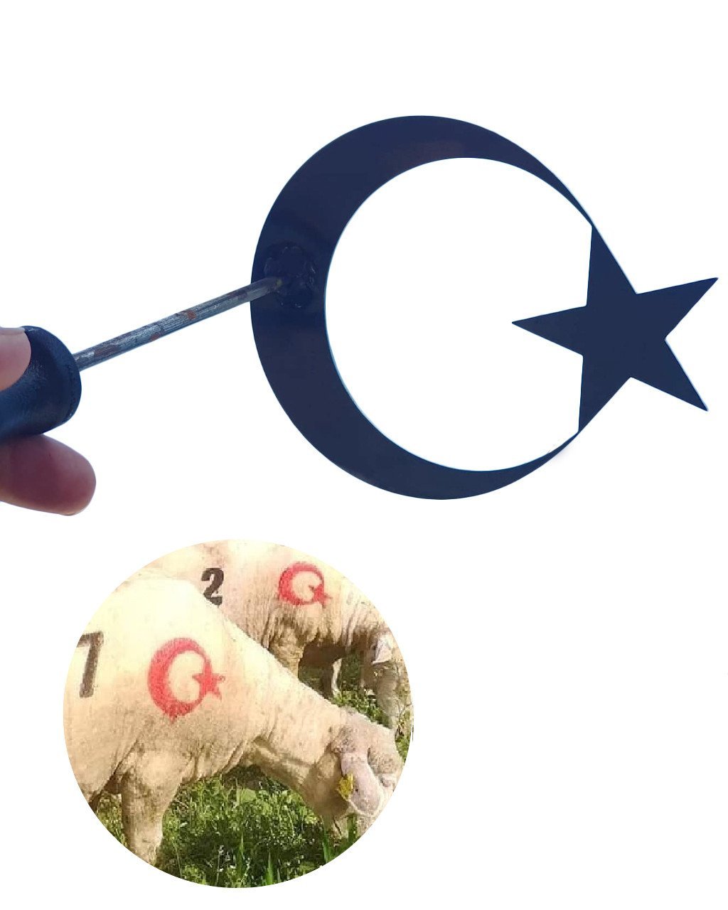 Tek Ay Yıldızlı İşaretleme Damgası