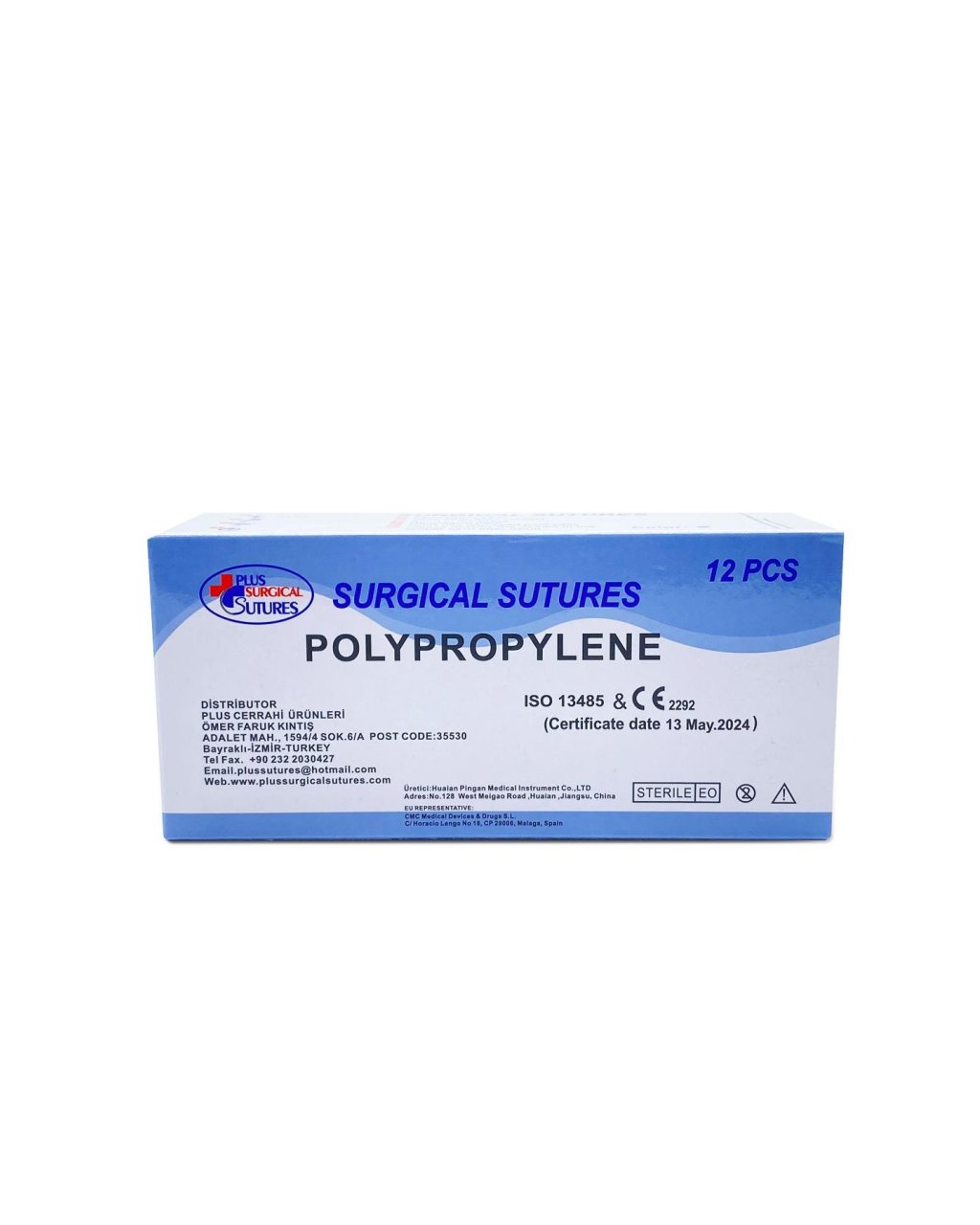 Emilemeyen POLYPROPYLENE İPLİK USP 2/0 26 MM KESKİN 3/8 75 CM 12'li Paket