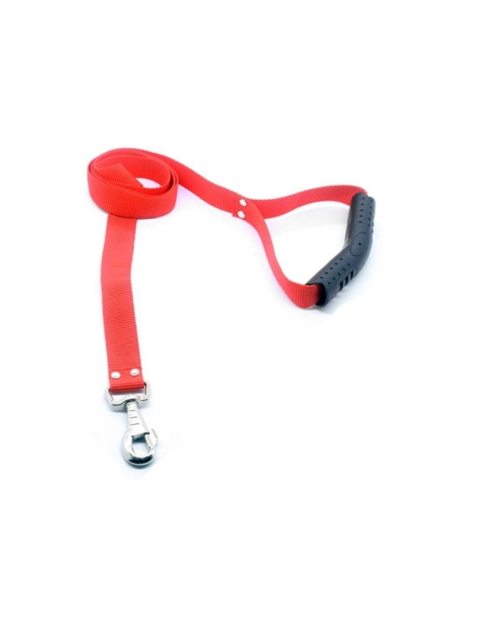 Kauçuk Saplı Köpek Gezdirme Tasması Kırmızı