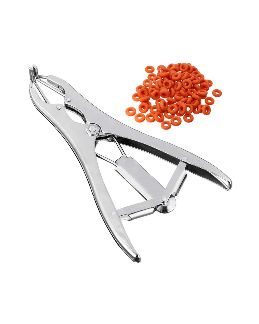 Metal Elastratör Pensi + 100 Adet Lastik Metal Elastratör Pensi + 100 Adet Lastik