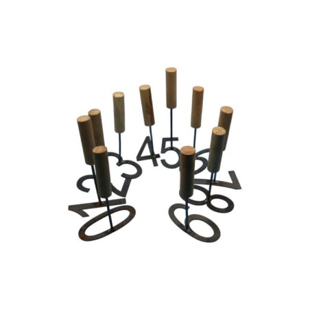 Ahşap Saplı Küçükbaş Numara Damga Seti 12 cm (Ay Yıldızlı)