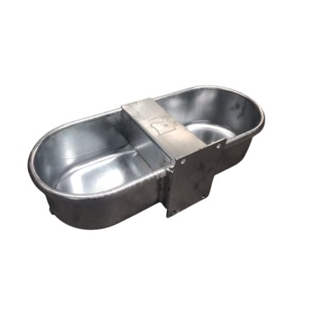 Galvanizli 9 Litre Şamandıralı İkili Metal Hayvan Suluğu