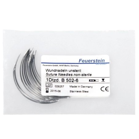 Feuerstein Sütür İğnesi Spring Eye 3/8 Keskin 60 mm (12 Adet)