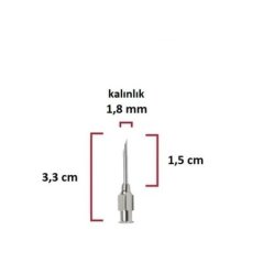 Çelik Enjektör İğnesi (15Gx5/8) 1.8 mm Çap, 1.5 cm Uzunluk
