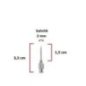 Çelik Enjektör İğnesi (14Gx5/8) 2 mm çap, 1.5 cm uzunluk