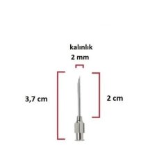 Çelik Enjektör İğnesi (14Gx3/4) 2 mm Çap, 2 cm Uzunluk