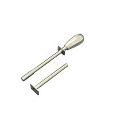 Kerbl Alman Malı Trokar 9 cm Krom Kaplamalı Metal Kulplu