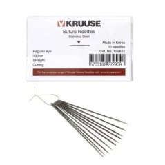Sütür İğnesi. Regular Eye. Düz. Keskin. 90 mm. 10/pk