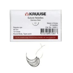 KRUUSE veteriner sütür iğnesi 28 mm 1/2 yuvarlak