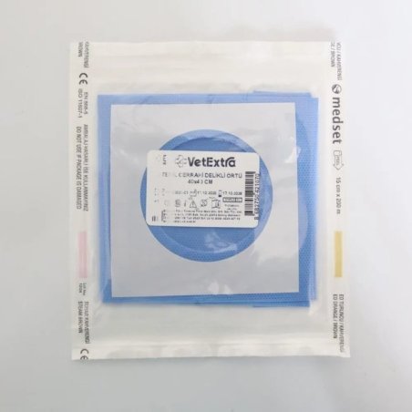 VetExtra Steril Cerrahi Delikli Serviyet Örtüsü 40x40 cm