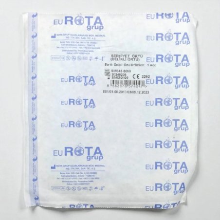 Steril Cerrahi Delikli Serviyet Örtüsü 60*90 CM (35 GR SMS Kumaş Delik Çapı 6 CM)