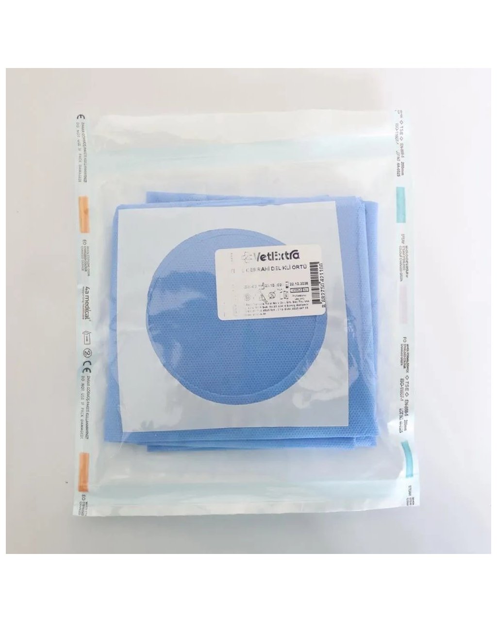 Steril Cerrahi Delikli Serviyet Örtüsü 75*75 CM (35 GR SMS Kumaş Delik Çapı 6 CM) Steril Cerrahi Delikli Serviyet Örtüsü 75*75 CM (35 GR SMS Kumaş Delik Çapı 6 CM)