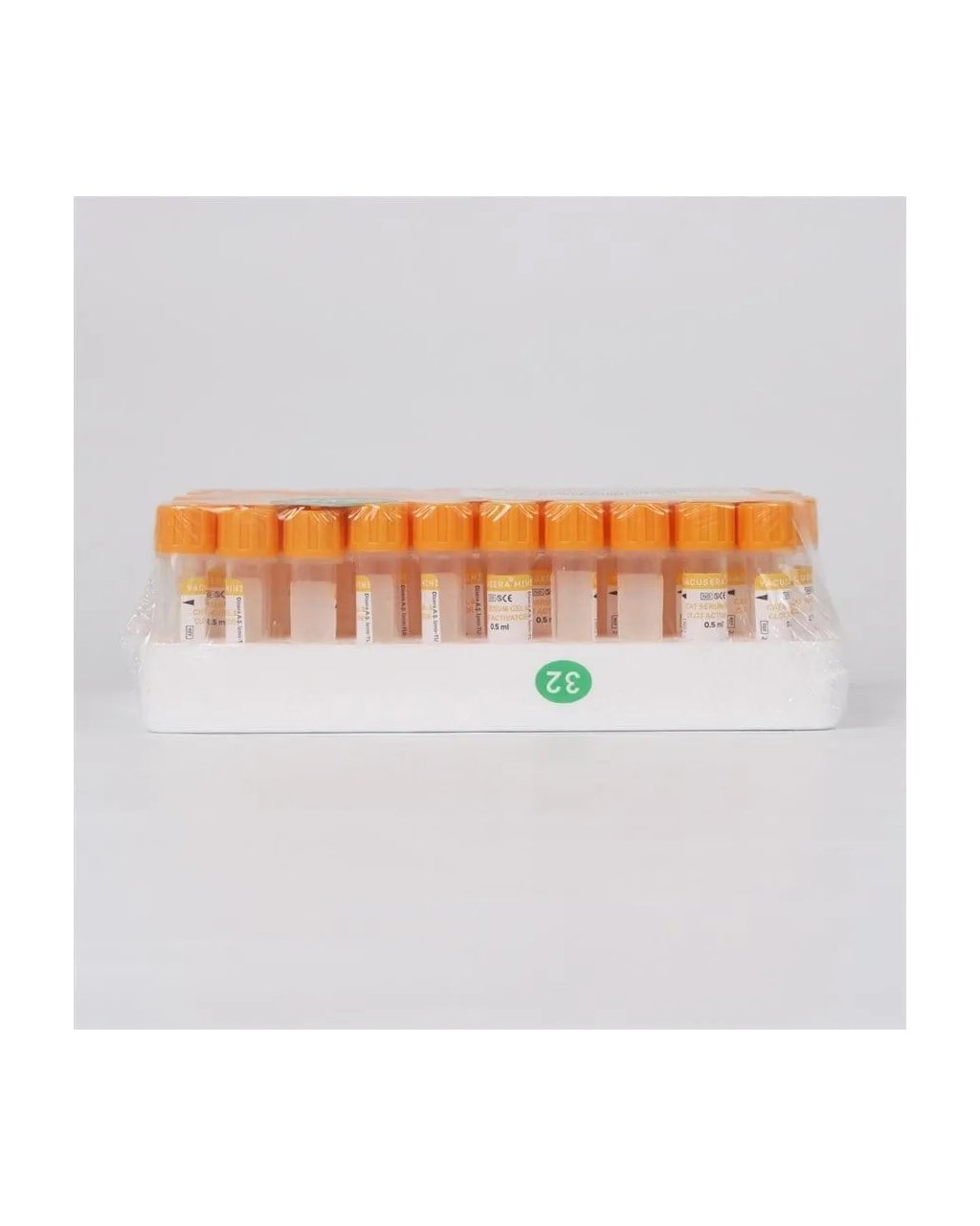 Vakumlu Jelli Tüp 0,5ml (Pediatrik) (Sarı Kapak) 50'li Paket