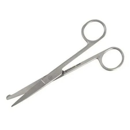 KRUUSE Veteriner Makas 14 cm Bir Ucu Düğmeli