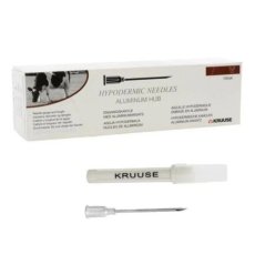 Kruuse Enjektör İğnesi (16G x 1½) 1.6x38 mm - Alüminyum Hub (100 Adet)